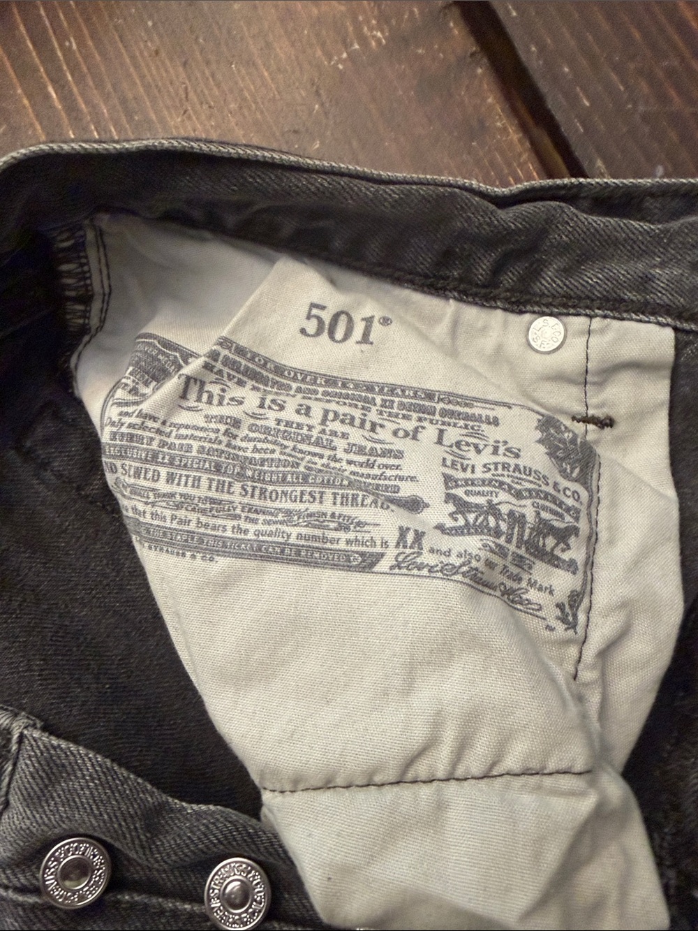 Levi's 501® Straight Jeans in Black Denim